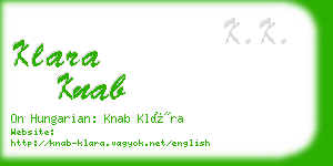 klara knab business card